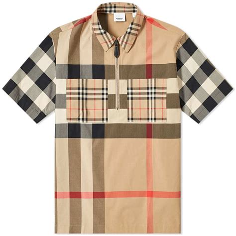 burberry half zip shirt|thomas Burberry knit shirt.